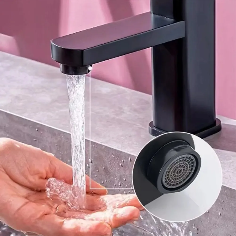 Bathroom Faucet Hot&Cold Mixer Tap Deck Mounted Square Washbasin Sink Bathtub