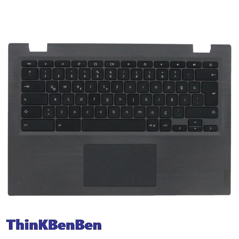 

TR Turkish Black Keyboard Upper Case Palmrest Shell Cover For Lenovo 14e Chromebook S345 14 14AST 5CB0S95253