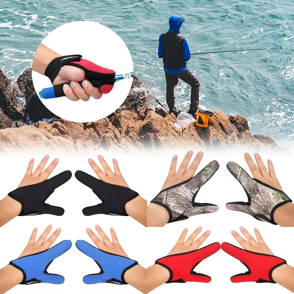 Spring Summer Fishing Gloves Anti-Slip Breathable Sunscreen Gloves Adjustable Fishing Tackle Accessories Men Women Gloves