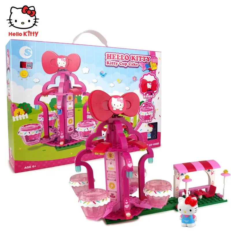 

Hello Kitty Small Building Block Melody Cinnamoroll Pom Pom Purin Assembled Model Brick Toy Girl Cute Kids Educational Gifts