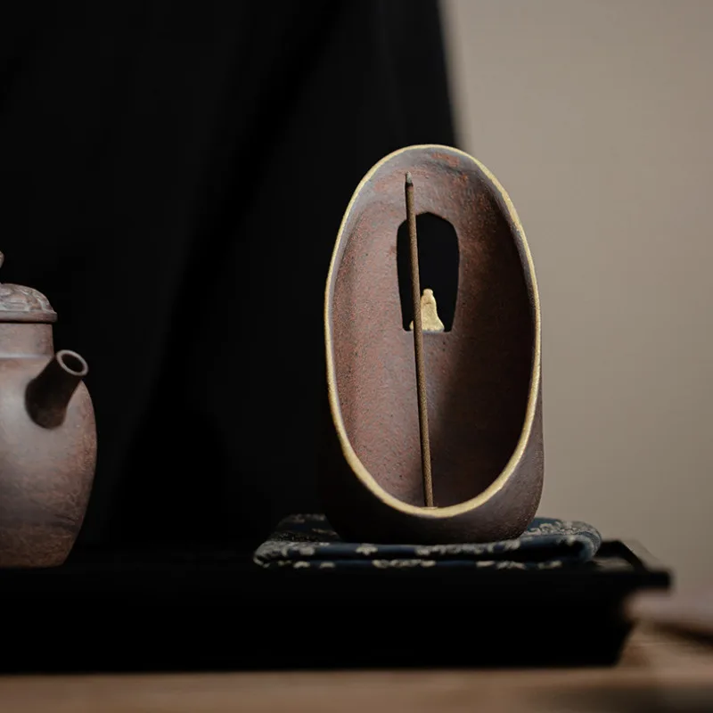 Creative  Odhisattva Shadow Ceramic Thread Incense Burner Zen Censer Burner Insertion Holder Aromatherapy Seat Tea Ceremony