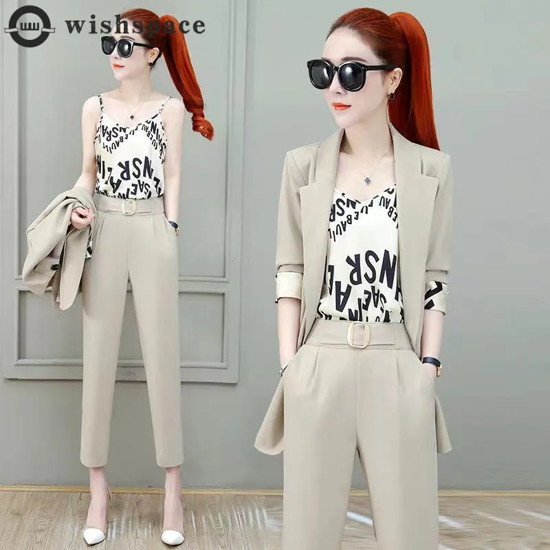 High Grade Small Suit Suit Celebrity Temperament Early Spring 2022 Professional Dress Small Suit Three Piece Women's Suit