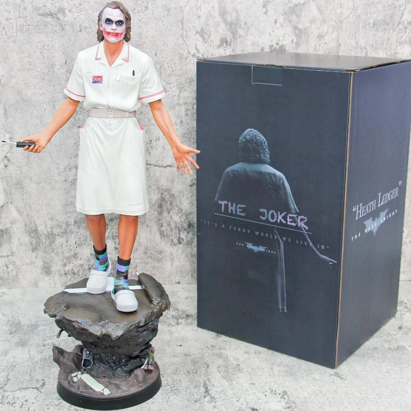 

High Quality Heath Ledger Joker As Nurse The Dark Knight Of The Batman Action Figure Toys 54cm Birthday Toy Gifts