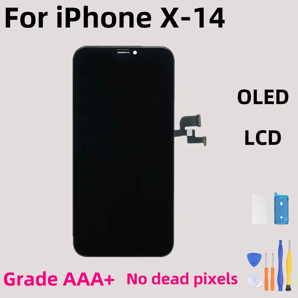 Aaaa + Touch Screen Digitzer Per 11 Pro Max 12 Pro Display 12 13 Mini 14 14 Plus Lcd Per Iphone X Xr Xs Max Lcd 12 13 Pro Max