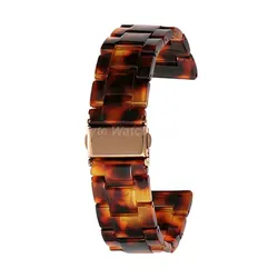Colorful Resin Watch Band Strap for Smart and Traditional Watches (Orange Black)