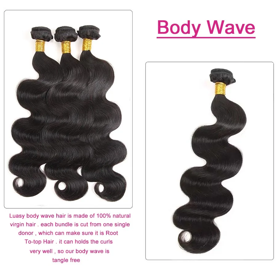 Body Wave Human Hair Bundles Natural Color 30 40 Inch For Black Women Brazilian Remy Hair Weave 3 4 Bundles Deal Extensions