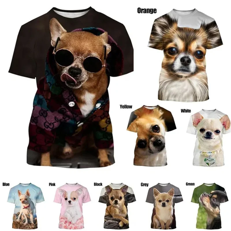 

Новинка 2024, футболка с 3D-принтом животных, крутая уличная футболка в стиле хип-хоп с круглым вырезом, мужские футболки с графическим принтом милой собаки, женские футболки, топы, одежда