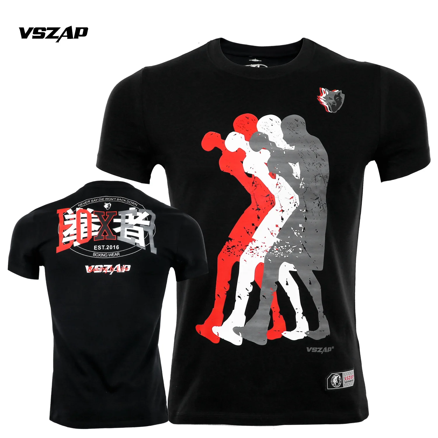 

MMA T Shirt Cotton Vszap Muay Thai Shirts Men Fight Kickboxing Boxing Training Tee Shirts Rashguard Jiujitsu Martial Arts Top