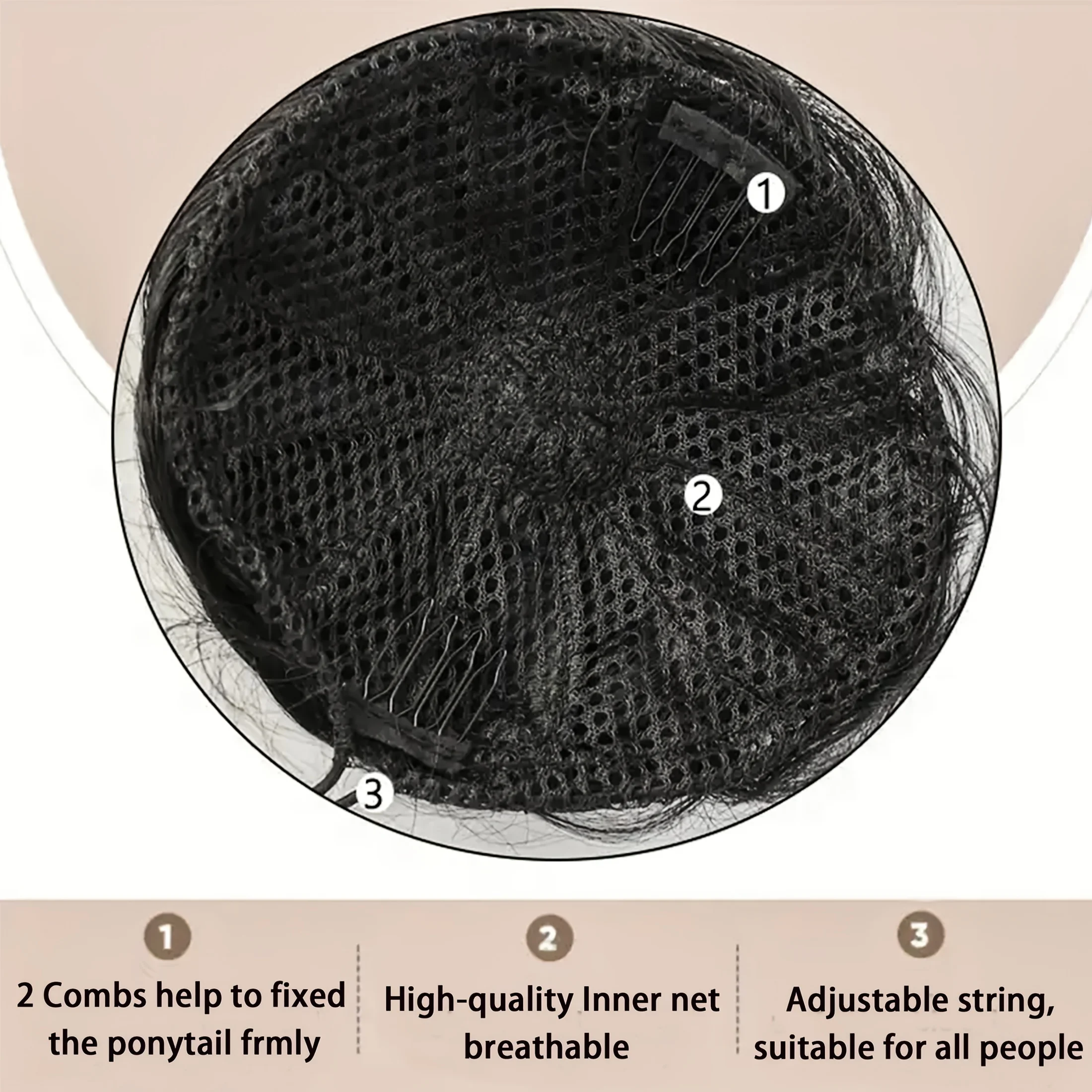합성 시뇽 조절 가능한 헤어 번 헤어 스크런치 익스텐션 곱슬 업두 헤어피스 여성용