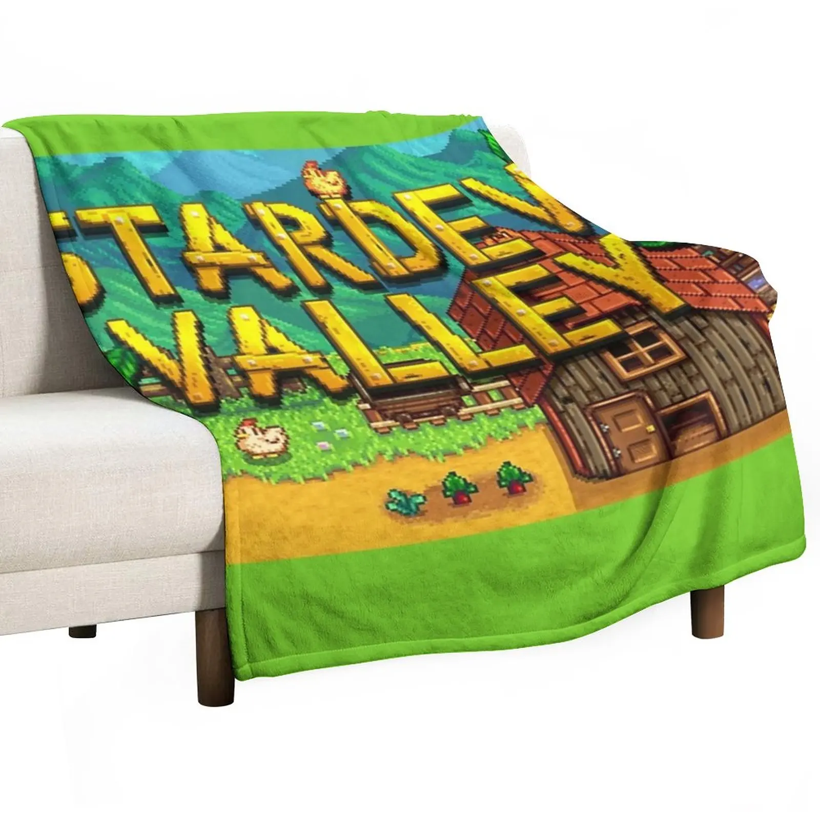 

Stardew Valley Intro Throw Blanket Soft Plaid Designer Blankets