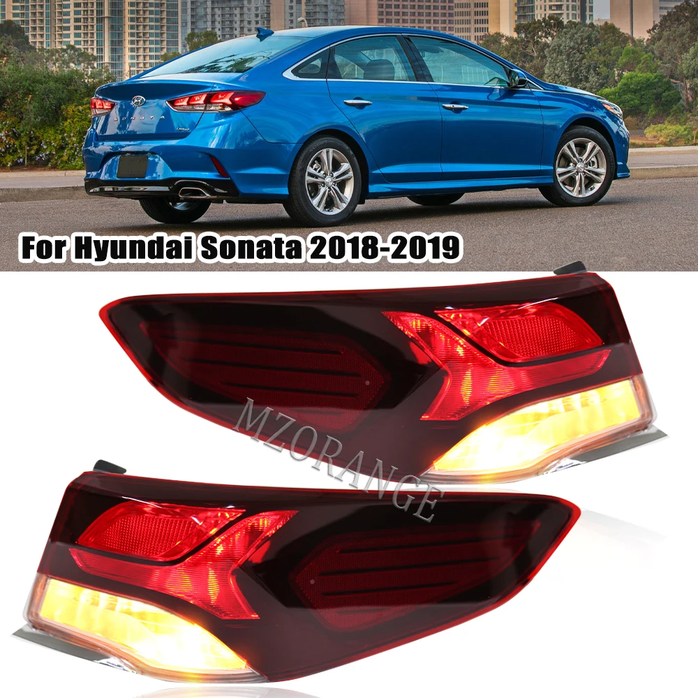 

Автомобильная задняя фара в сборе, крышка для Hyundai Sonata 2018 2019, задний тормоз, фонарь поворота, водонепроницаемый аксессуар