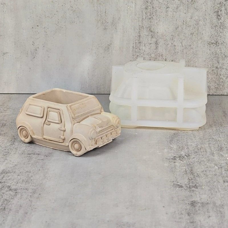 

3D Bus Shaped Planter Mold Silicone Flowerpot Molds Concrete Mould DIY Vase Mold