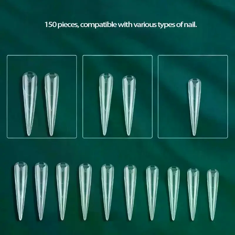 혁신적인 버터플라이 네일 듀얼 폼 150개 연장 길이 재사용 가능 젤 연장 몰드 빠른 빌딩 몰드 매니큐어 DIY용