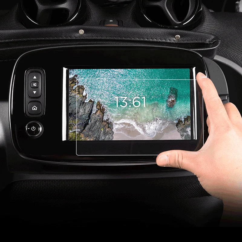 

Tempered Glass Protective Film Sticker Anti-scratch Car GPS Radio Navigation Screen Protector Interior Accessories For Smart 453