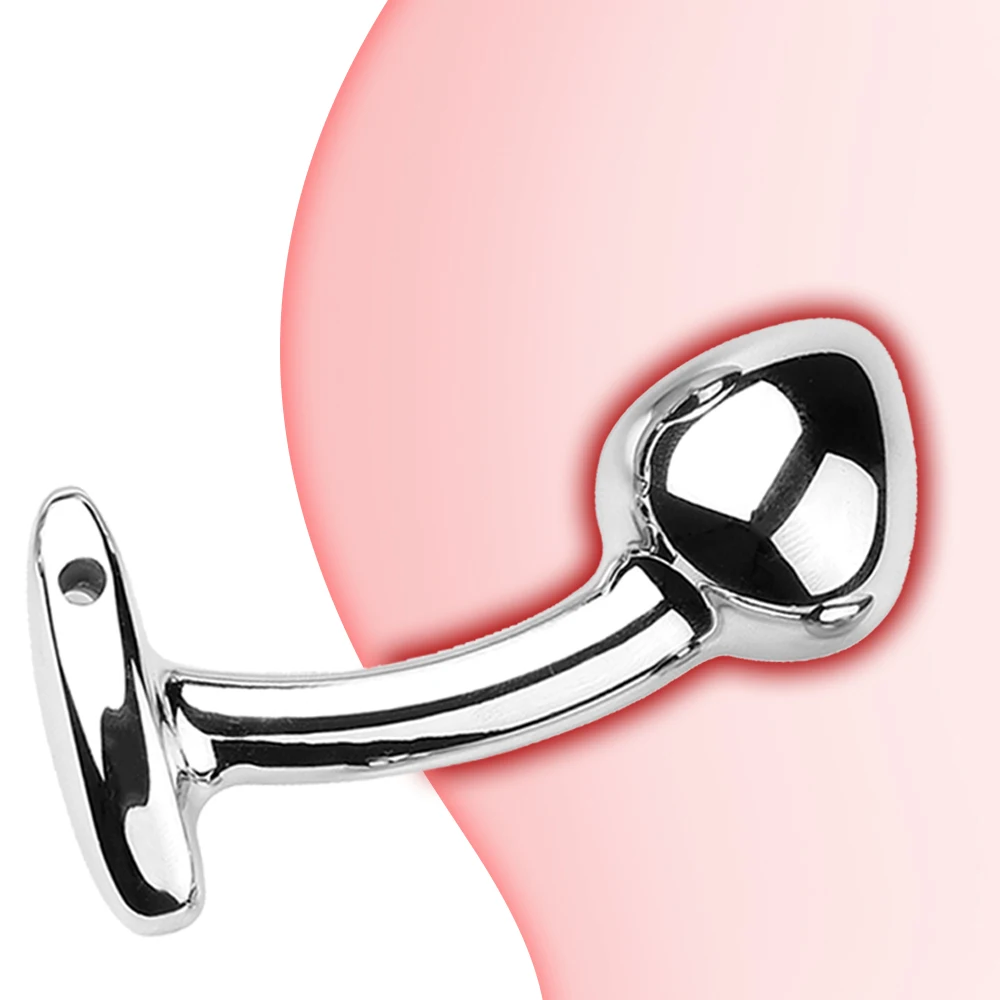 Alloy Anal Plug Curved Metal Butt Plug For Prostate Massage_voghion.com