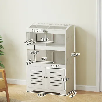 Large Hamster Cage for Multiple Small Pets with Storage Cabinet 2