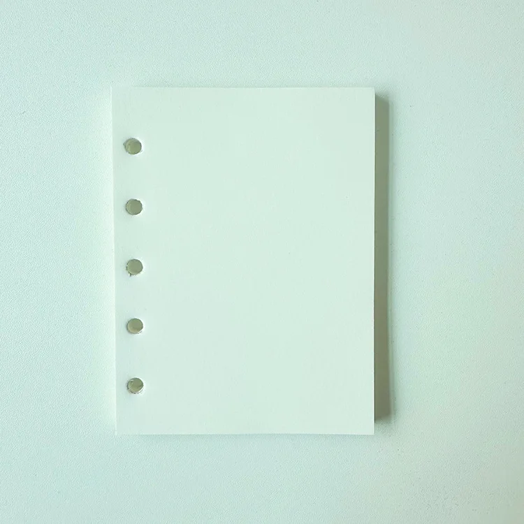 Glitter 5-Hole Transparent Colored Binder Cover - Journal & Sketchbook Accessories, Diary Office Supplies