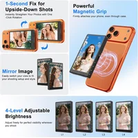 Smartphone Magnetic Monitor Screen Projector Phone Rear Camera Selfie For Vlog Live Stream Video Recording For Android iPhone - Image 5