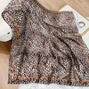 Popular Shawls Europe And America Fashion Bandannas Wild leopard print Sunscreen 90X90CM Bandanna Luxury Square Silk Scarves 4
