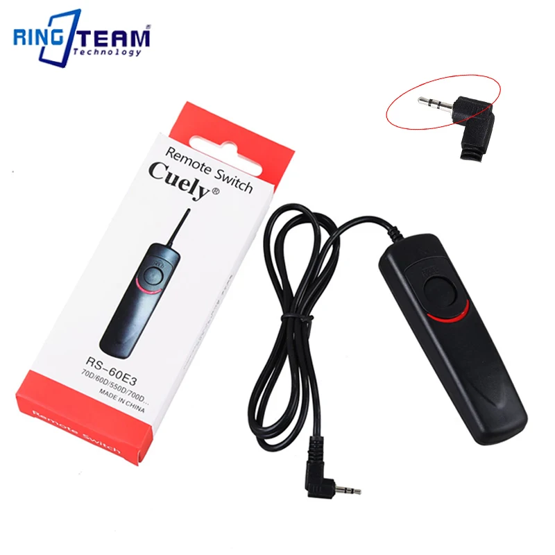 Remote Control Shutter Release Cable RS-60E3 for Canon EOS R RP R7