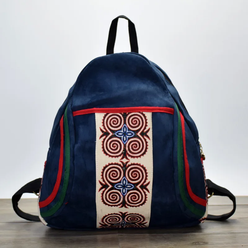 

Модный женский рюкзак с этнической вышивкой в стиле ретро