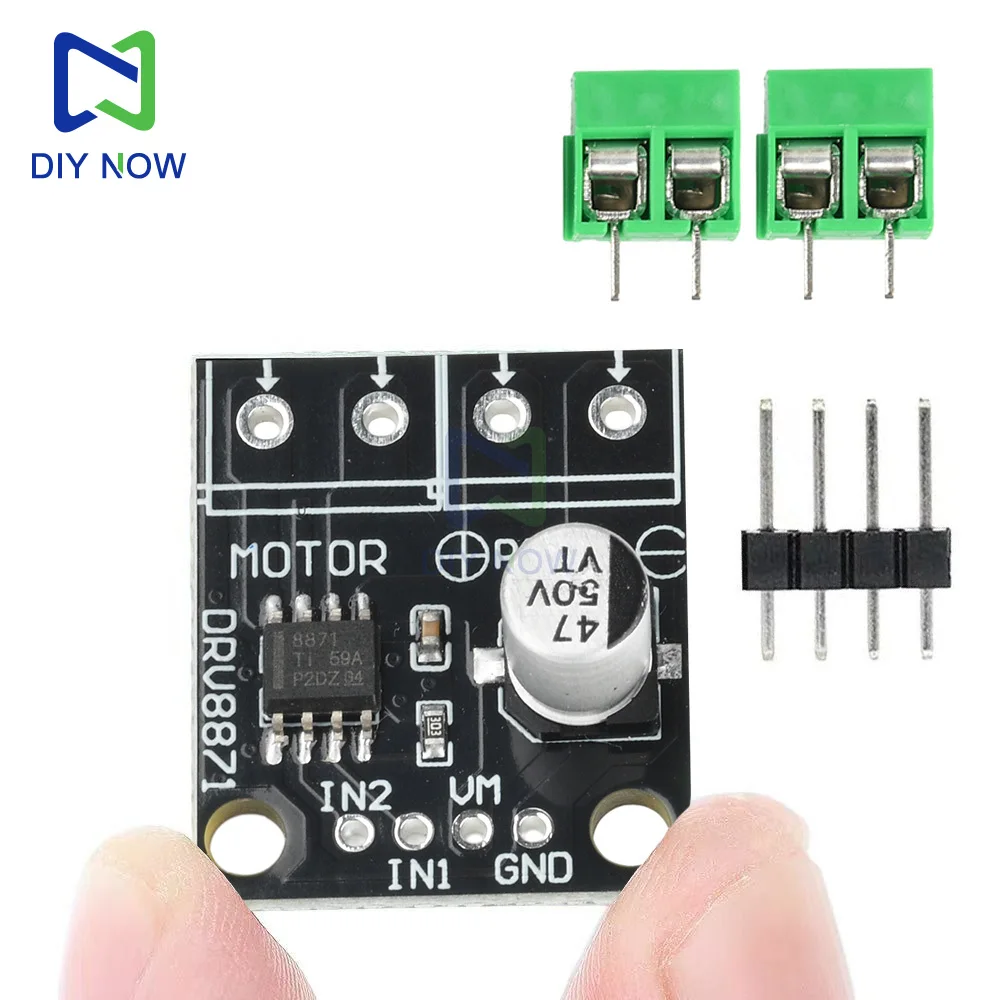 5/1Pcs DRV8871 DC 6.5-45V H-Bridge Motor Driver Module 3.6A Brushed DC Motor Control PWM 10A Sinking Source for DIY Robot 2