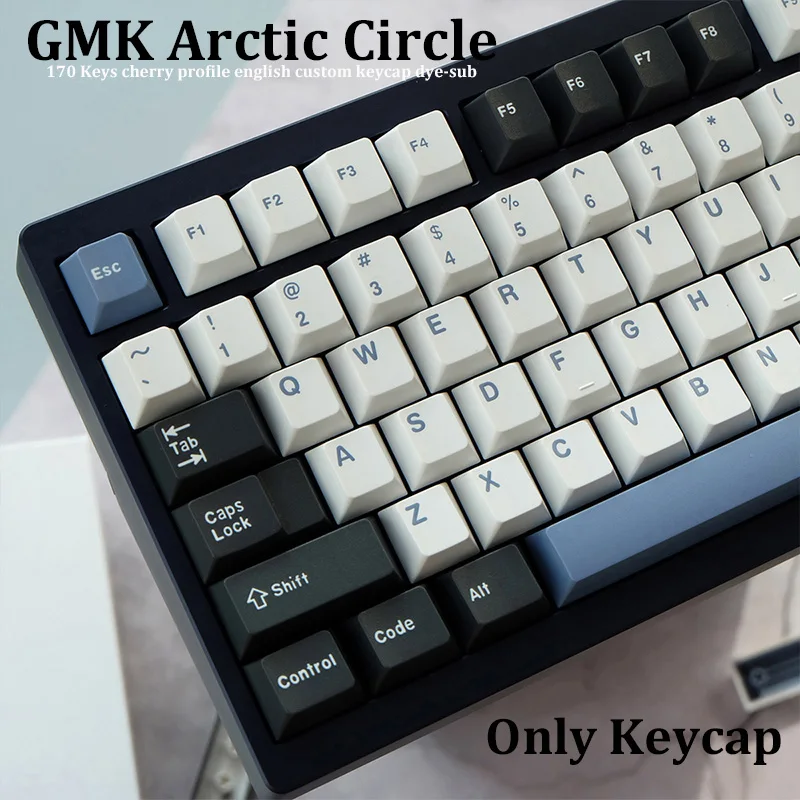 Gmk Arctic Clone 170 Chaves Cherry Perfil Duplo Tiro Keycap para Ansi Iso Layout Keycaps para Teclado Mecânico