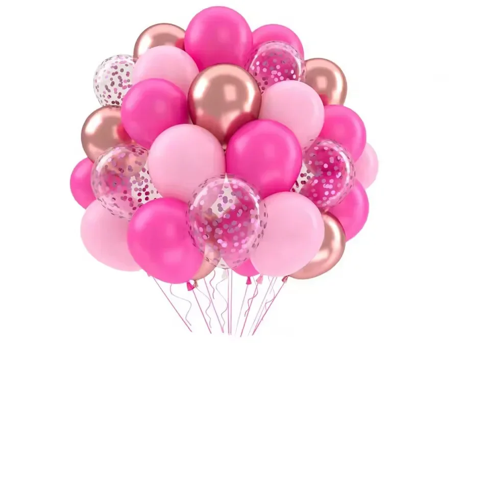 30pcs Pink Blue Metallic Sequin Balloons for Birthday Wedding Graduation Party Balloon Baby Shower Decoration