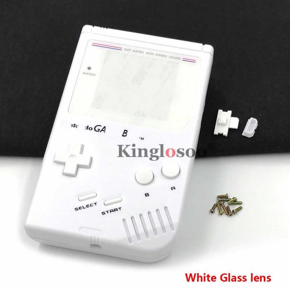 Full white shell case for Nintendo Gameboy GB DMG Classic Game
