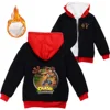 Game Crash Bandicoot Warm Winter Jacket For Boys Girls with Zipper Children Coat Thicken Hooded Sweater Kids Outerwear 1