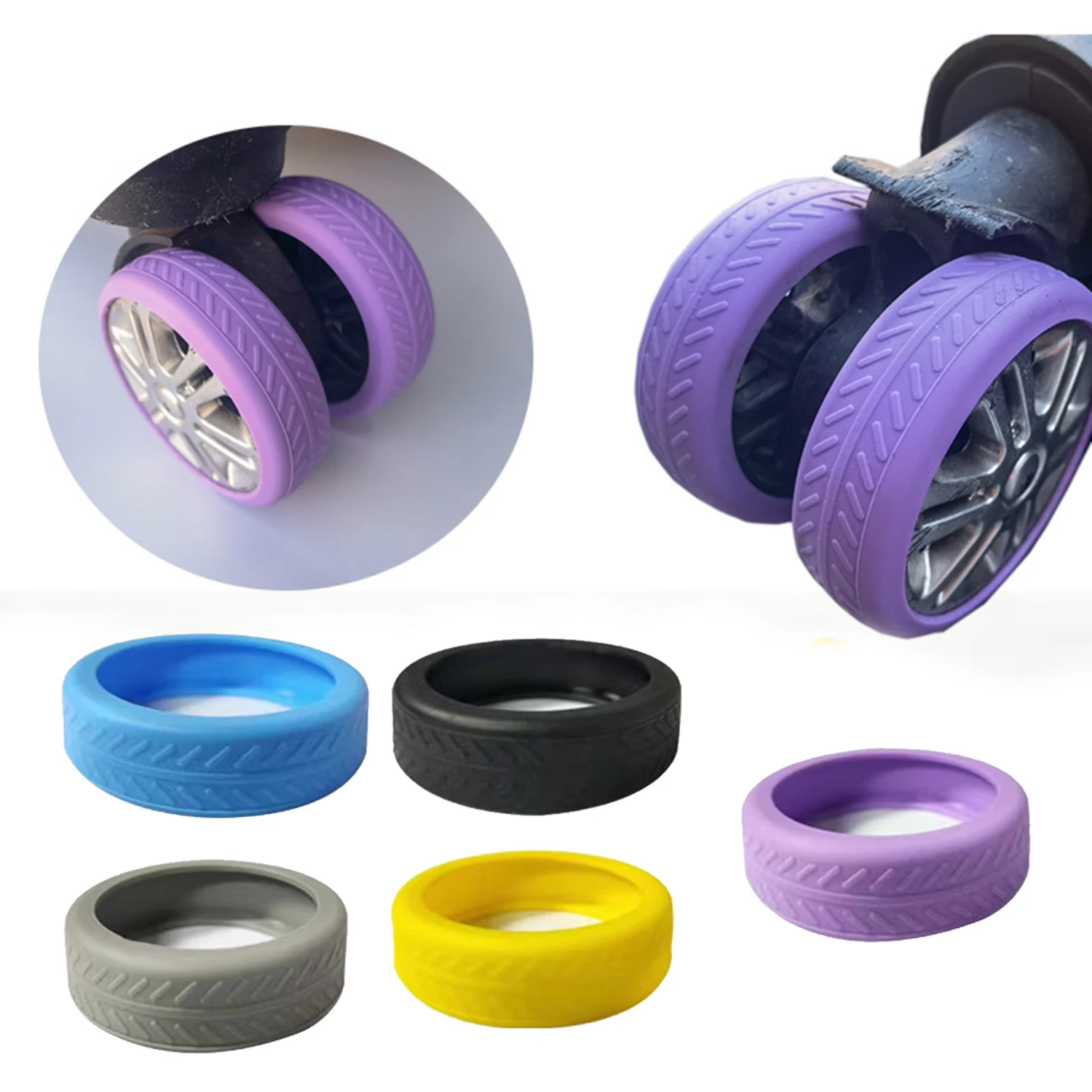 

Luggage Accessories 4Pcs Silicone Wheels Protector For Luggage Luggage Wheels Protector Cover Travel Suitcase Accessories