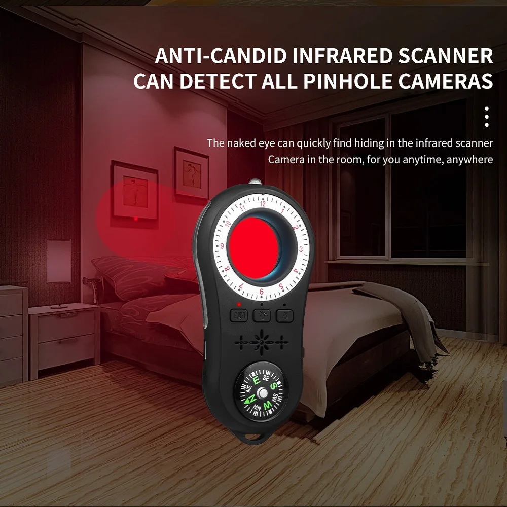 

Camera Detector GPS Tracker Detector RF Signal Infrared Hotel Anti-Surveillance Anti-Sneak Shoot Night Vision Alarm Sensor New