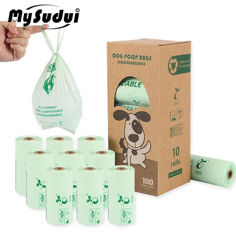 

Unscented Dog Poop Bag Biodegradable Pet Waste Bag Portable Leak Proof Thicken For Cat Dog Outdoor Cleaning Tool Easy Dispensing