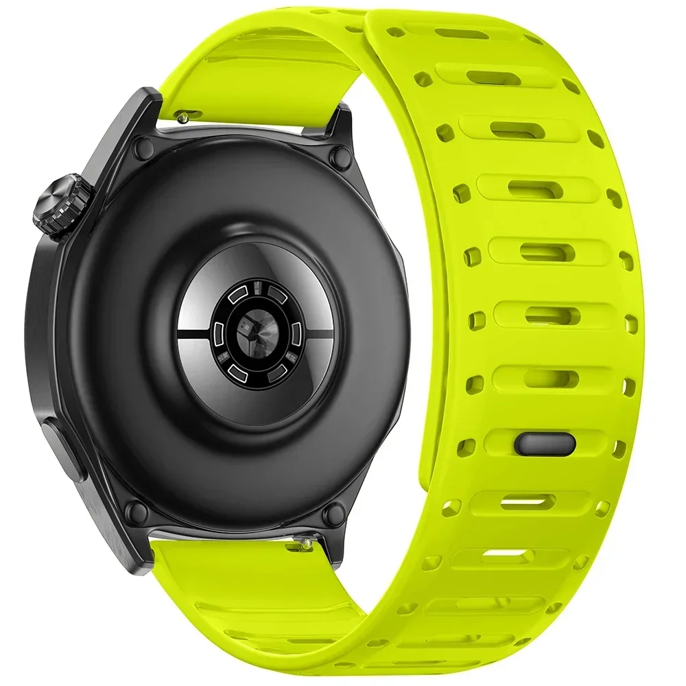 Enhanced Breathable Silicone Strap with Magnetic Buckle - 22mm