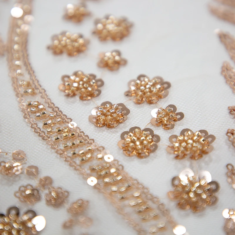 SJD LACE French Mesh Bridal Lace Fabric Beads African Sequins Lace 2025 Hot Sale Nigerian Beads For Women Wedding Dress Sew 3803 SJD LACE French Mesh Bridal Lace Fabric Beads African Sequins Lace 2025 Hot Sale Nigerian Beads For Women Wedding Dress Sew 3803