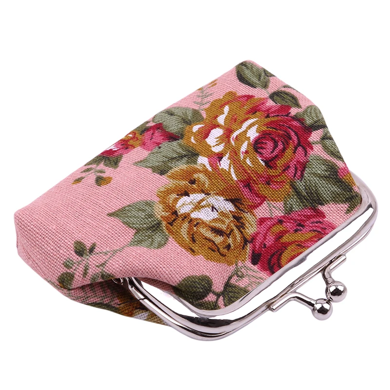 Naivety Hasp Coin Purse Lady Vintage Flower Clutch Bag 2024 New Women Retro Small Fresh Wallet High Quality Good Gift Floral Bag 2