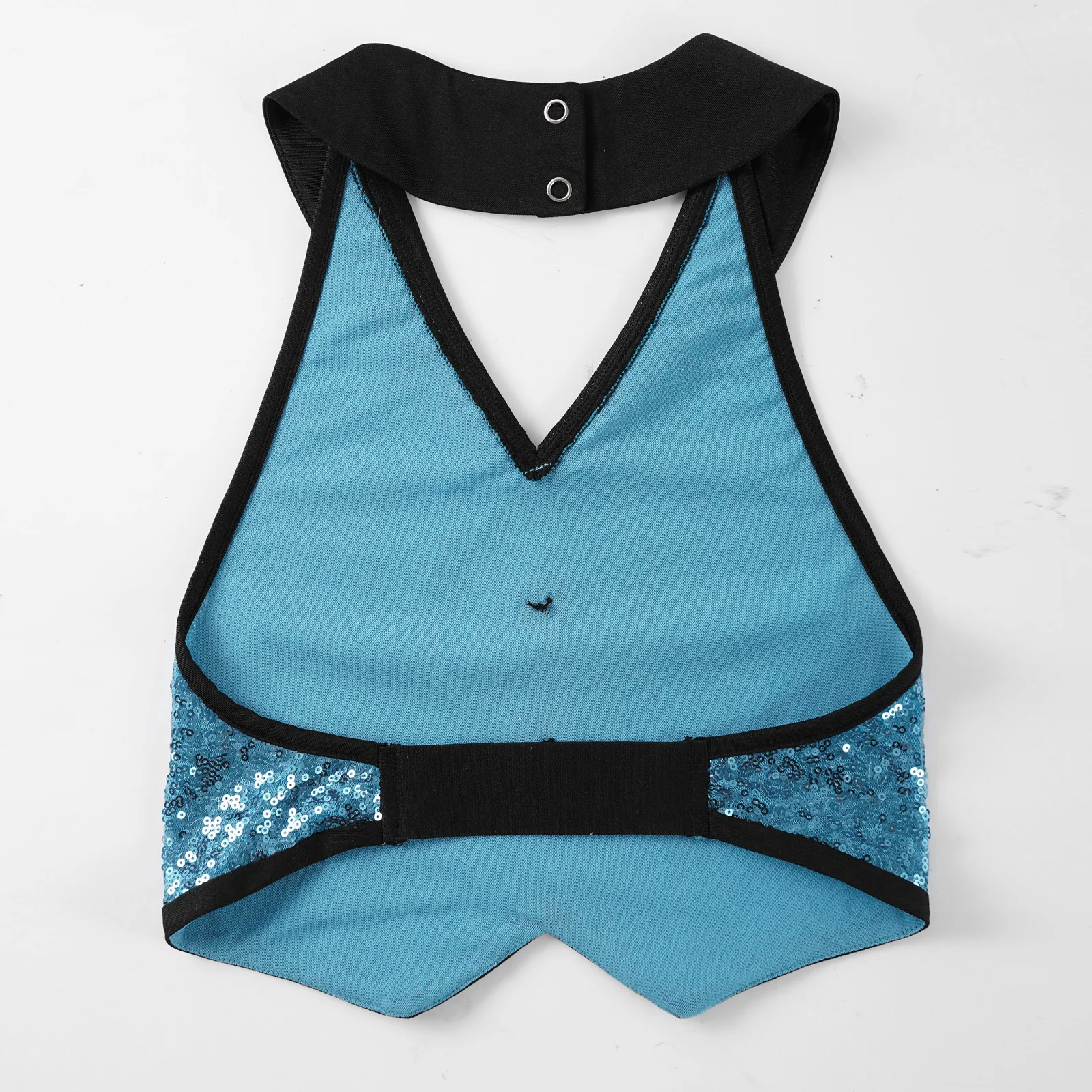 Child Kids Boys Sleeveless Backless Sparkling Sequins Vest Tops Jazz Dance Wear Stage Performance Costume Party Clothing