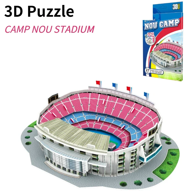 DIY Paper 3D Soccer Stadium Puzzle for Children Intellectual Development Educational Toys Christmas Gifts educational puzzles paper puzzle toys