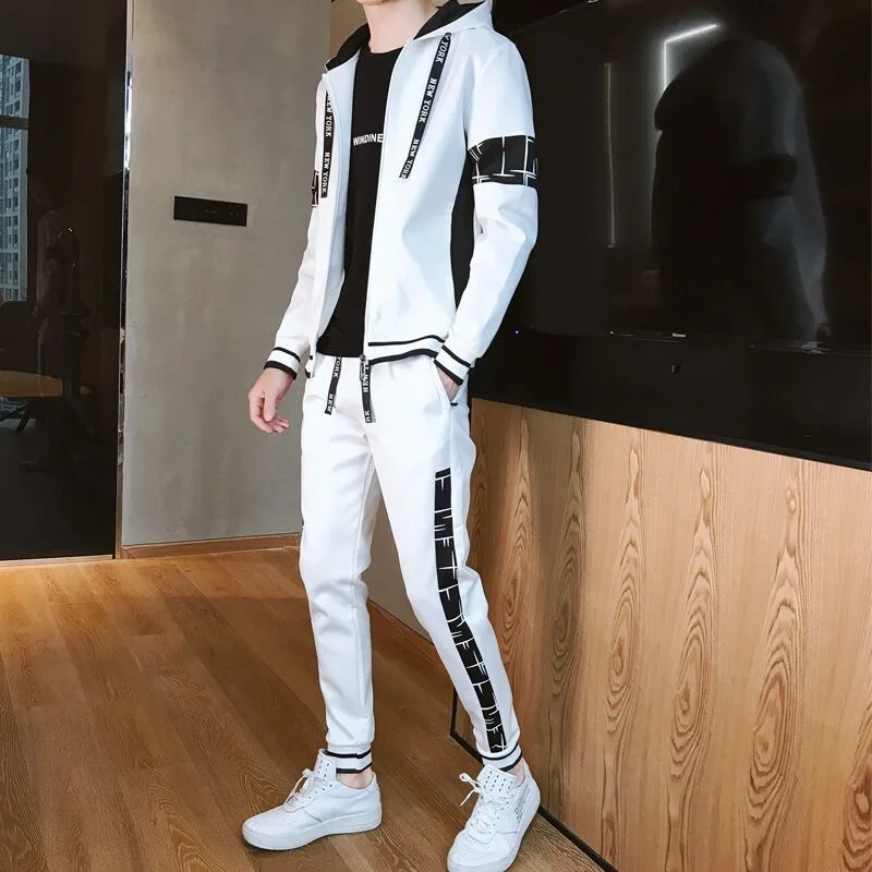 Men Hoodie Sets Tracksuit Sweatshirt Sweatpants 2 Piece Set