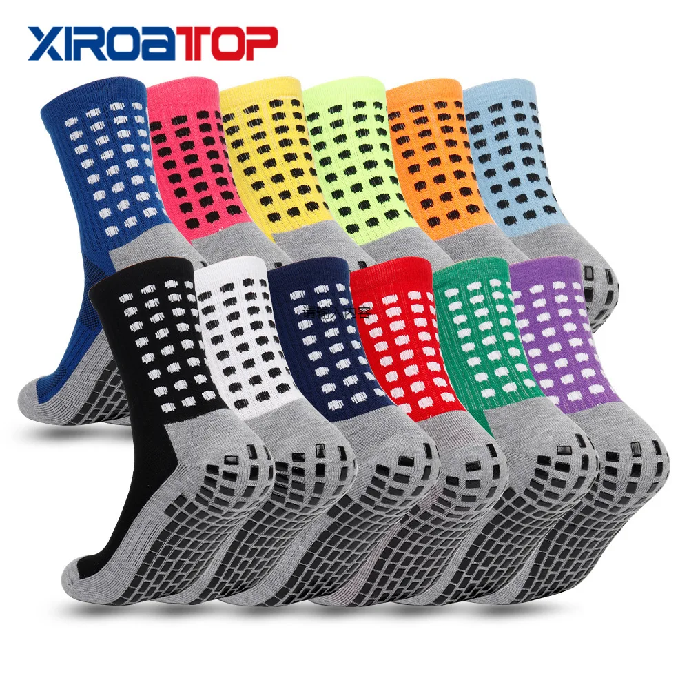 New Anti-slip Soccer Socks Men Women Children Outdoor Sport Grip Football Socks antideslizantes de futbol