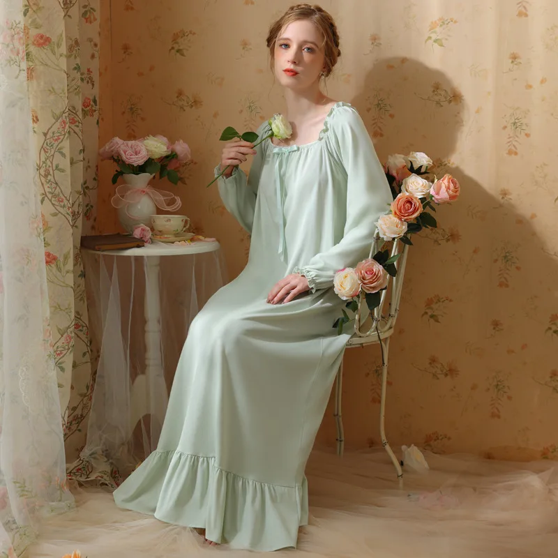 Victorian Nightgown Nightwear Long Sleeve Women's Nightgowns