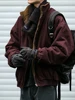 Japanese Vintage Polar Fleece Jacket Men Winter High Quality Thick Jacket Korean Streetwear Loose Couple Trendy Warm Coat Male 2