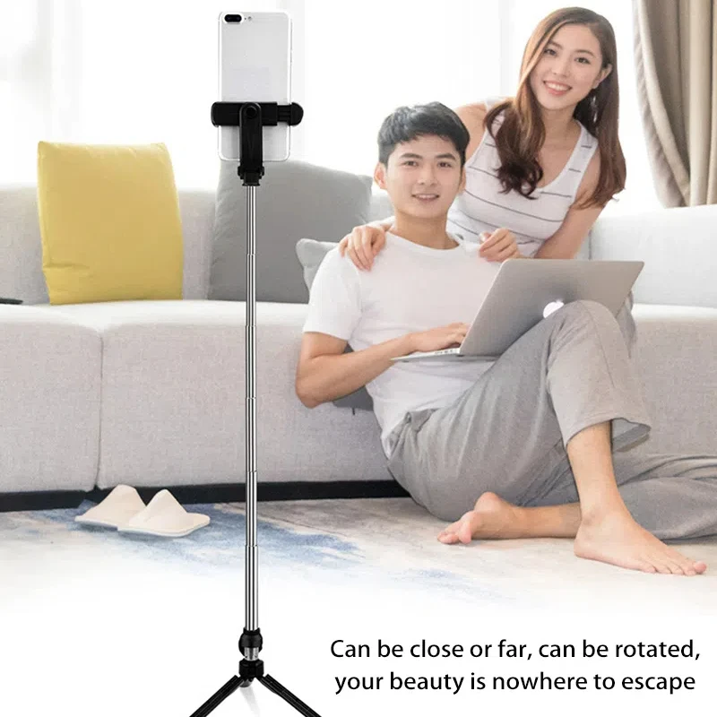 Portable Wireless Remote Shutter Selfie Stick Tripod For Android iPhone 16 15 Pro Max Xiaomi Cell Phone Stand Holder Accessories