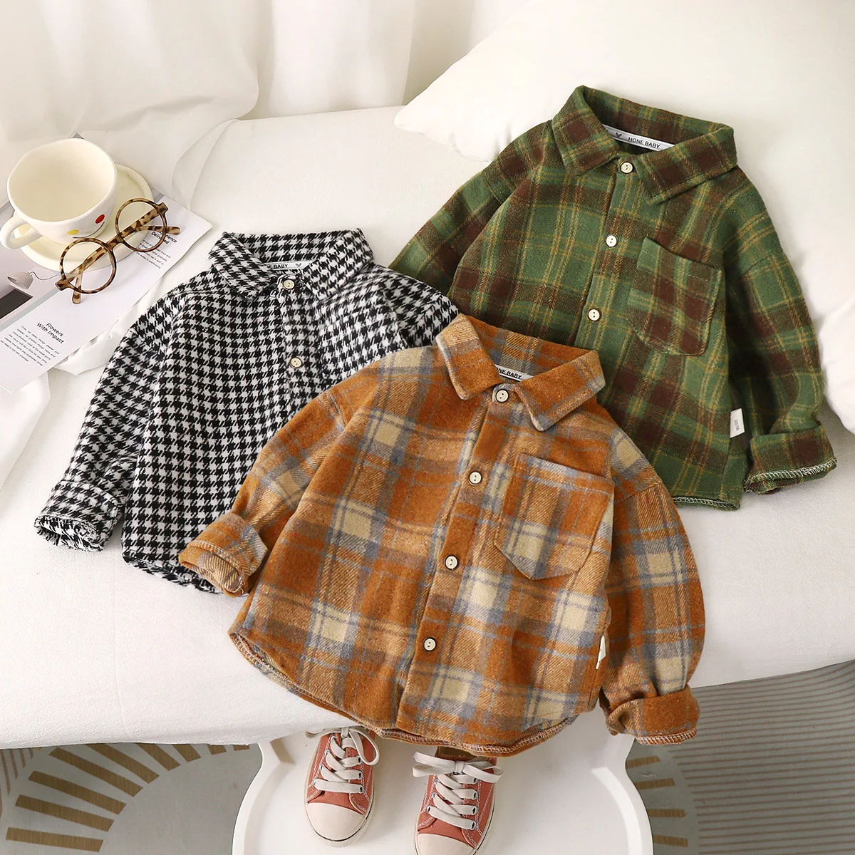 Boys' Plaid Cotton Shirt 1