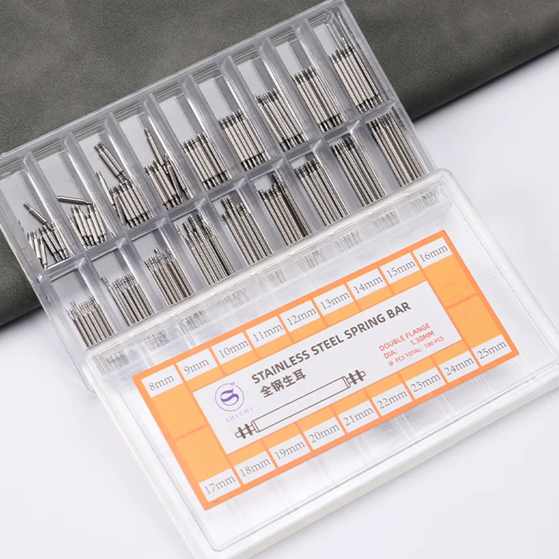 Durable Stainless Steel Spring Bars Set with Storage Box - Assorted Sizes