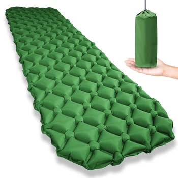 Single Person Diamond Pattern Air Mattress 01 Model - No Pump Included, Quick and Easy Inflation, Suitable for Camping, Hiking