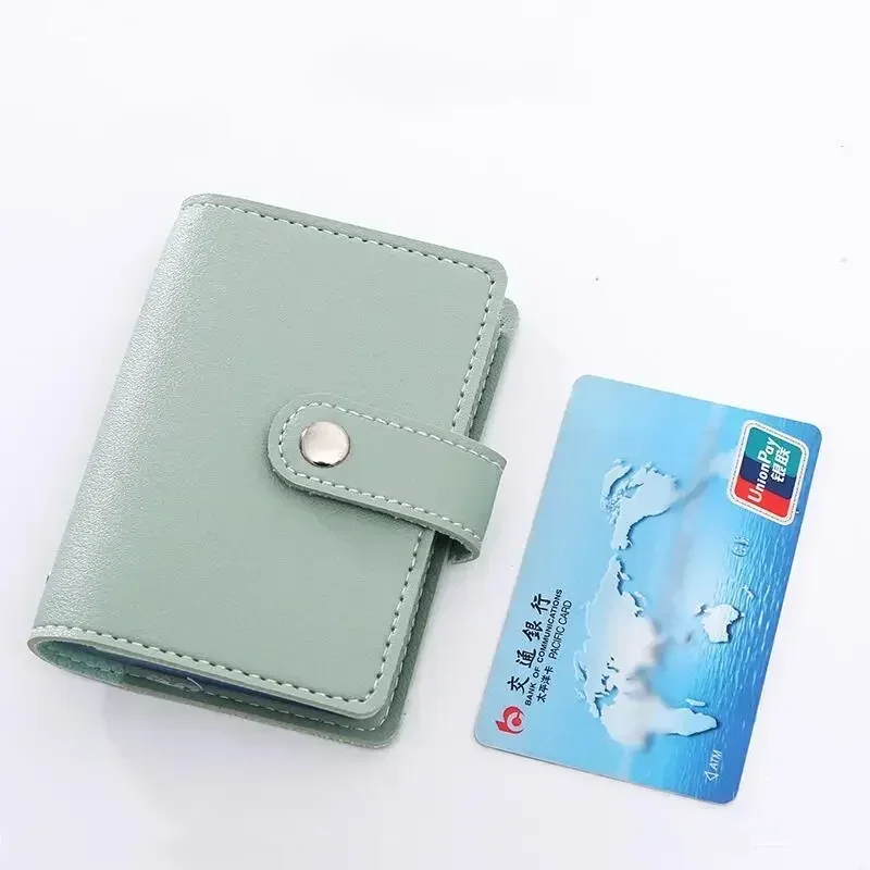 

Women Candy Color Bank Credit Card Holder Covers PU Leather Card Wallets 26 Multi Slot Slim Credit Card Case Id Holder