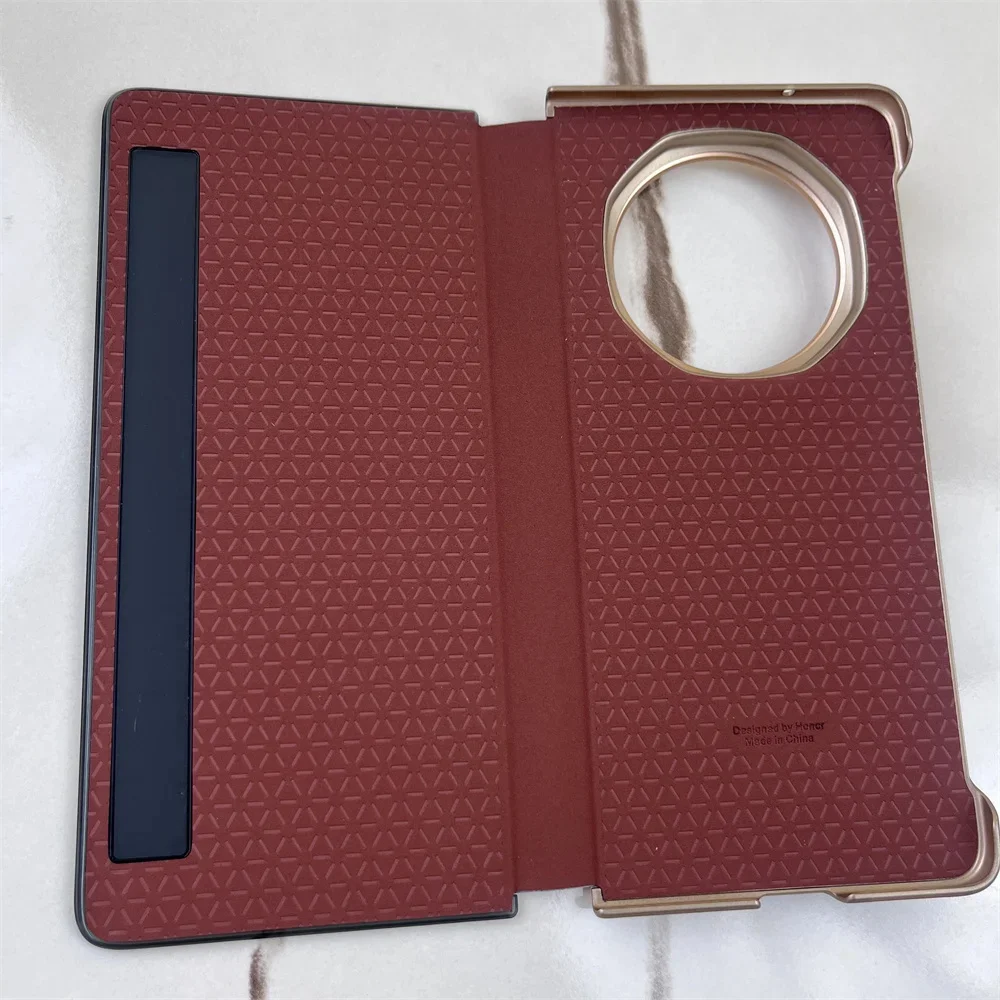 Luxury Smart Wake Mirror Phone Case with Flip Leather Cover and Stand