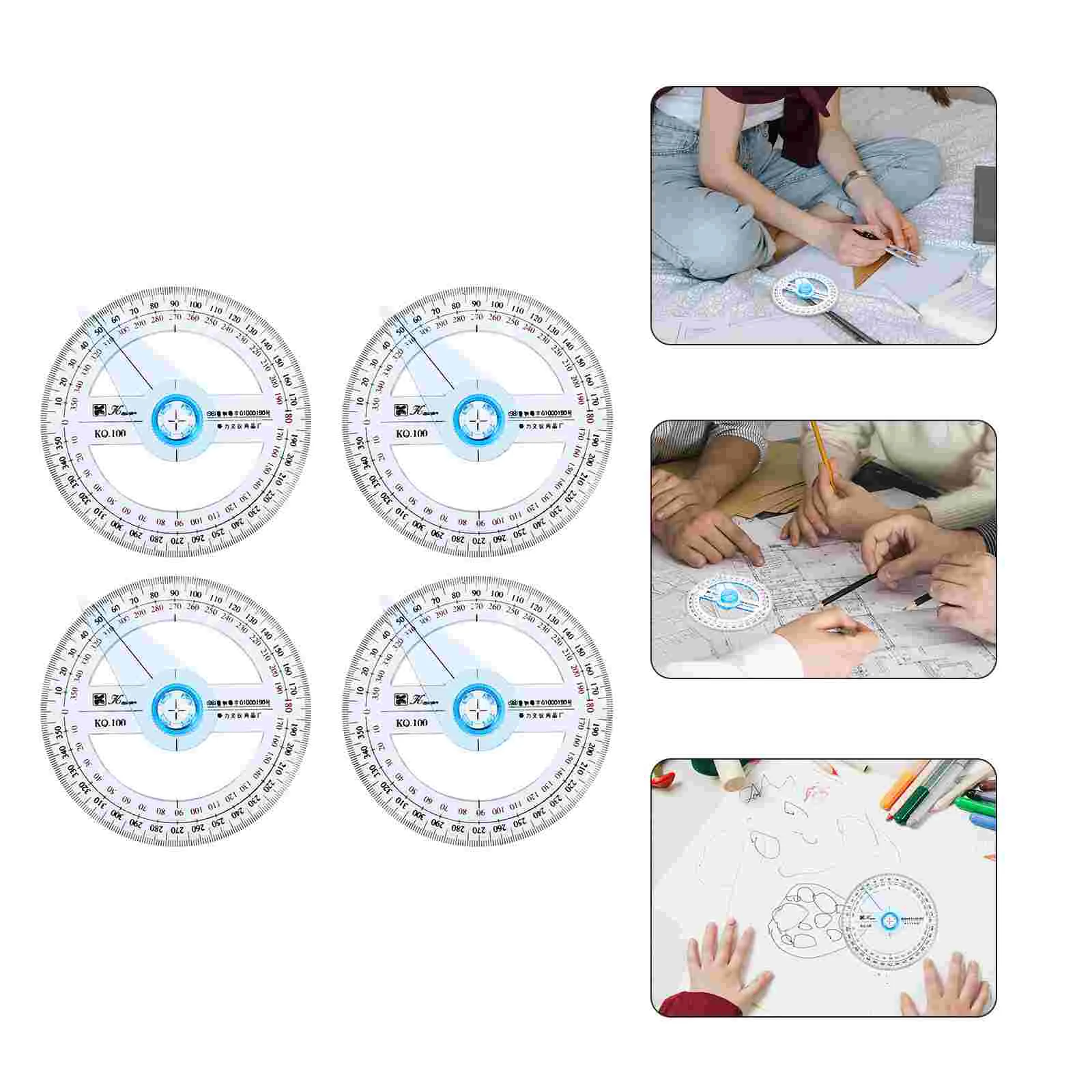 

Circle Protractor Portable Measuring Ruler Degree Protractor Drafting Tool Geometric Ruler For School Architecture