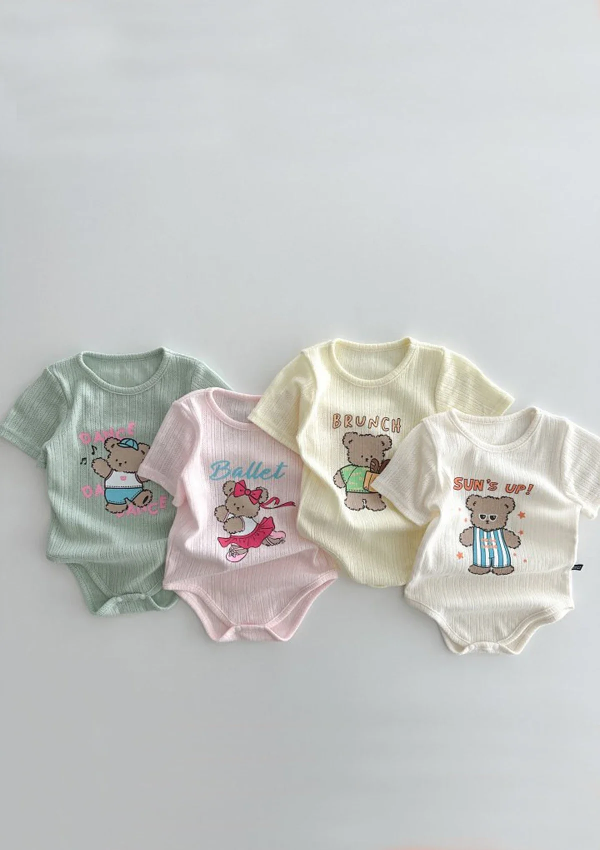 

Summer Newborn Infant Baby boy girl Cartoon Bear Romper Rompers Kids Onepiece Fashion Baby clothing